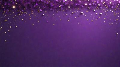 Purple background with gold glittery stars.