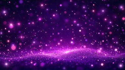 The primary subject of the image is a purple background with a multitude of purple stars scattered throughout the scene. The setting appears to be a night sky, with the stars creating a sense of depth and dimension. The visual style of the image is a combination of digital art and illustration, giving it a unique and artistic appearance. The dominant colors in the image are purple and white, creating a serene and calming atmosphere.