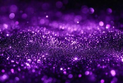 Purple glittery background with purple glittery stars.