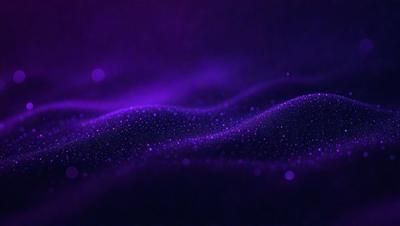 The primary subject of the image is a purple background with a wave-like pattern. The setting is a dark, purple-colored space, which creates a moody atmosphere. The visual style is a combination of a photo and digital art, as the purple background appears to be a digital creation. The colors and mood of the image are predominantly purple, giving it a unique and artistic appearance.