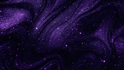 The primary subject of the image is a purple background with a starry sky. The setting is a space-like environment, and the visual style appears to be a combination of a photo and digital art. The colors and mood of the image are predominantly purple, creating a serene and calming atmosphere.