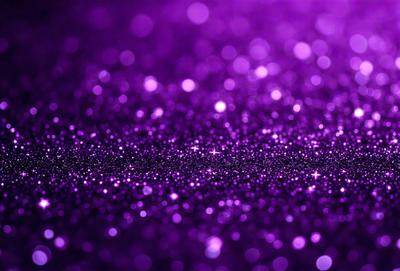 Purple glittery background with purple glittery stars.