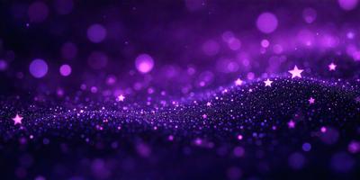 The primary subject of the image is a purple background with a starry pattern. The setting is a dark, purple space with a starry background. The visual style is a digital art or illustration, creating a unique and captivating atmosphere. The dominant colors are purple and black, with the purple background and the starry pattern creating a sense of depth and intrigue.