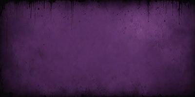 Purple wall with purple paint and black spots.
