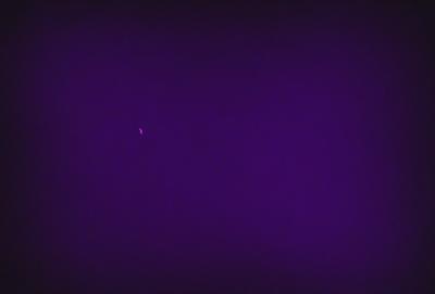 The primary subject of the image is a purple sky with a single moon visible in the distance. The setting is a dark, purple background that contrasts with the moon. The visual style is a combination of a photo and a digital art, creating a unique and artistic representation of the moon in the sky. The colors and mood of the image are predominantly purple, giving it a serene and peaceful atmosphere.