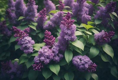 Purple flowers in a garden.