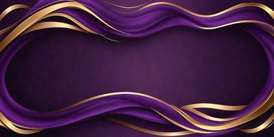 The primary subject of the image is a purple background with gold swirls. The setting is a purple wall, and the visual style is a digital art or illustration. The dominant colors are purple and gold, creating a calm and elegant atmosphere.