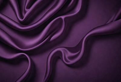 The primary subject of the image is a purple fabric, which is the main object, scene, or focus of the image. The setting or background is a purple wall, and the visual style is a photo. The colors and mood of the image are predominantly purple, creating a calm and serene atmosphere.