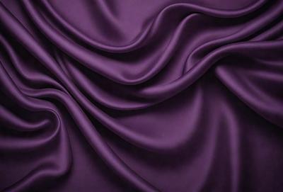 Purple fabric with a flowing pattern.