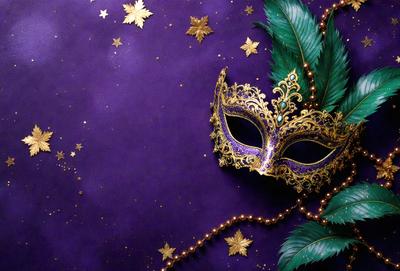 The primary subject of the image is a purple background with a gold star pattern. The setting is a purple wall with a gold star pattern. The visual style is a digital art or illustration. The colors and mood are dominated by purple and gold, creating a warm and inviting atmosphere.