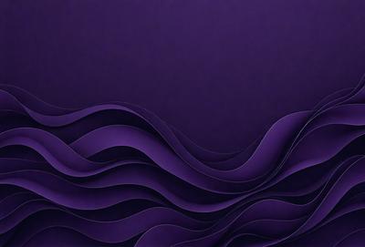 The primary subject of the image is a purple wave, which is the main object, scene, or focus of the image. The setting or background is a purple surface, which adds to the overall atmosphere. The visual style of the image is a digital art or illustration, as it is a creative and artistic representation of a wave. The colors and mood of the image are predominantly purple, giving it a calm and serene appearance.