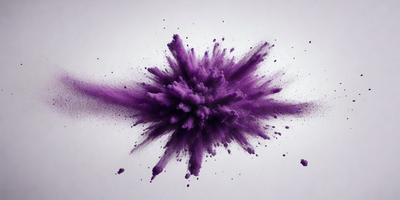 Purple explosion: The image features a purple explosion, which appears to be a digital art or illustration. The primary subject is the purple explosion, and the setting is a white background. The visual style is a mix of digital art and illustration, creating a unique and eye-catching scene. The colors and mood are predominantly purple, giving the image a vibrant and energetic atmosphere.