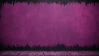 The primary subject of the image is a purple wall with a pink background. The setting is a room with a wooden floor. The visual style is a painting, and the dominant colors are purple and pink, creating a warm and inviting atmosphere.