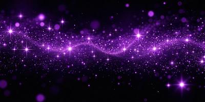 The primary subject of the image is a purple background with a swirling pattern of purple and white stars. The setting is a dark background, which contrasts with the bright purple and white stars. The visual style is a digital art or illustration, as the stars are created with a pattern or texture. The colors and mood of the image are predominantly purple and white, giving it a calm and serene atmosphere.