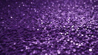 Purple glittery balls on a purple background.