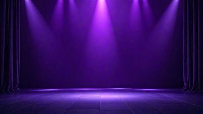 Purple lighting on stage.