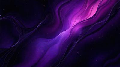 The primary subject of the image is a purple, swirling, and flowing pattern, which appears to be a digital art or illustration. The setting is a dark, purple background, which adds to the overall mood of the image. The visual style suggests that the image is a creative and artistic representation of a purple flowing pattern.