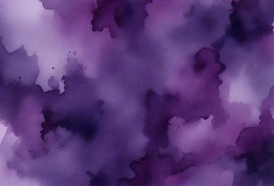 The primary subject of the image is a purple and blue painting or drawing. The setting is a cloudy sky, and the visual style appears to be a combination of digital art and illustration. The dominant colors in the image are purple and blue, creating a moody and atmospheric mood.