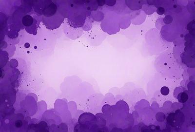 The primary subject of the image is a purple background with a white frame. The setting is a cloudy sky, and the visual style is a digital art or illustration. The dominant colors are purple and white, creating a calm and serene atmosphere.