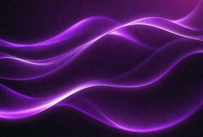 The primary subject of the image is a purple wave or flowing pattern, which appears to be a digital art or illustration. The setting is a dark background, which contrasts with the purple wave. The visual style is a combination of digital art and illustration, creating a unique and eye-catching design. The colors and mood of the image are predominantly purple, giving it a calming and serene atmosphere.