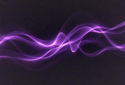 The primary subject of the image is a purple light or smoke, which appears to be a digital art or illustration. The setting is a dark background, and the visual style gives the impression of a futuristic or surreal scene. The colors and mood of the image are predominantly purple, creating a sense of mystery or intrigue.