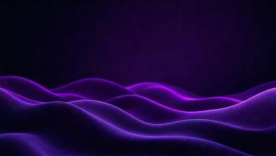 The primary subject of the image is a purple wave pattern. The setting is a purple background, which creates a visually striking contrast with the wave pattern. The visual style is a digital art or illustration, as the wave pattern appears to be a digital creation. The dominant colors are purple and blue, giving the image a calm and serene atmosphere.