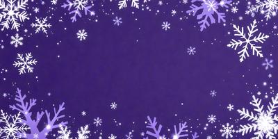 The primary subject of the image is a purple background with a pattern of white snowflakes. The setting is a dark, starry night, creating a sense of mystery and wonder. The visual style is a combination of digital art and illustration, with the snowflakes appearing as a pattern or texture on the purple background. The colors and mood of the image are predominantly purple and dark, with the white snowflakes adding a touch of brightness and contrast.