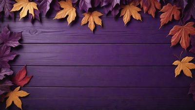 The primary subject of the image is a wooden wall with a purple tint. The setting is a room with a wooden surface, and the visual style is a close-up of the wooden wall. The dominant colors are purple and brown, creating a calm and soothing atmosphere.