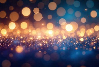 The primary subject of the image is a brightly lit, colorful background featuring a pattern of lights. The setting is a dark background, which contrasts with the brightly lit pattern. The visual style is a combination of a photo and digital art, creating a unique and eye-catching effect. The colors and mood of the image are vibrant and lively, with the lights creating a sense of energy and excitement.