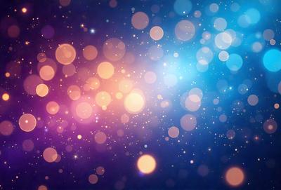 The primary subject of the image is a brightly colored, swirling pattern of lights, which creates a vibrant and lively atmosphere. The setting is a dark background, which contrasts with the brightly lit pattern. The visual style is a combination of digital art and illustration, as the lights are depicted in a dynamic and artistic manner. The colors and mood of the image are predominantly blue and orange, giving it a warm and energetic feel.