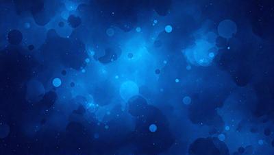The primary subject of the image is a blue and white background with a pattern of white dots. The setting is a space-themed background, which adds to the visual style. The colors and mood of the image are predominantly blue and white, creating a calm and serene atmosphere.