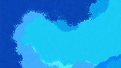 The primary subject of the image is a blue sky with a few clouds. The setting is a cloudy blue sky, and the visual style is a digital art or illustration. The dominant colors are blue and white, creating a calm and serene atmosphere.