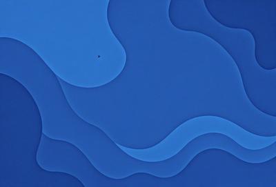 The primary subject of the image is a blue background with a pattern of waves. The setting is a blue ocean, and the visual style is a digital art or illustration. The dominant colors are blue and white, creating a calm and serene atmosphere.