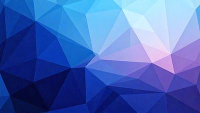 The primary subject of the image is a blue and white geometric pattern. The setting is a blue background, and the visual style is a digital art or illustration. The dominant colors are blue and white, creating a calm and soothing atmosphere.