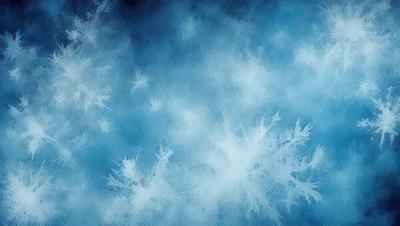 The primary subject of the image is a snowy scene with a blue background. The setting appears to be a winter landscape, possibly a snowy forest or a mountainous area. The visual style of the image is a combination of a photo and digital art, creating a unique and artistic representation of the snowy environment. The dominant colors in the image are blue and white, which contribute to the overall mood of the scene, evoking a sense of tranquility and beauty.