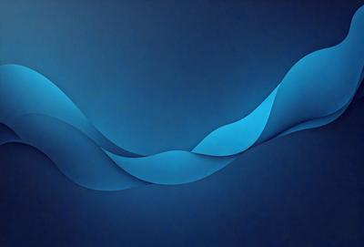 The primary subject of the image is a blue wave pattern. The setting is a dark blue background, which creates a contrasting effect with the wave pattern. The visual style is a digital art or illustration, as the wave pattern appears to be a digital creation. The dominant colors are blue and black, giving the image a calm and serene atmosphere.