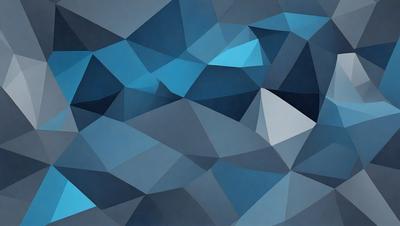 The primary subject of the image is a blue and white geometric pattern. The setting is a blue background, and the visual style appears to be a digital art or illustration. The dominant colors are blue and white, creating a calm and soothing atmosphere.