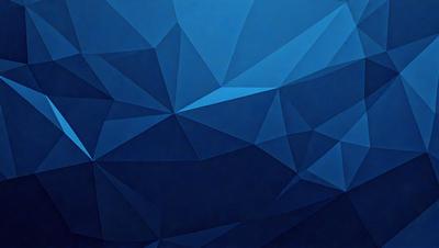 The primary subject of the image is a blue geometric pattern, which is the main focus of the image. The setting is a dark blue background, creating a contrasting and visually striking scene. The visual style is a combination of digital art and illustration, as the geometric pattern is created using a digital medium. The dominant colors in the image are blue and black, giving the overall atmosphere a sense of depth and sophistication.