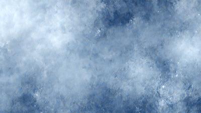 The primary subject of the image is a cloudy blue sky. The setting is a vast expanse of the sky, with no visible land or other objects. The visual style is a painting or drawing, with a focus on the cloudy blue sky. The colors and mood of the image are predominantly blue and cloudy, creating a serene and peaceful atmosphere.