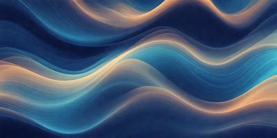 The primary subject of the image is a blue ocean with waves. The setting is the ocean, and the visual style is a digital art or illustration. The dominant colors are blue and orange, creating a vibrant and lively atmosphere.