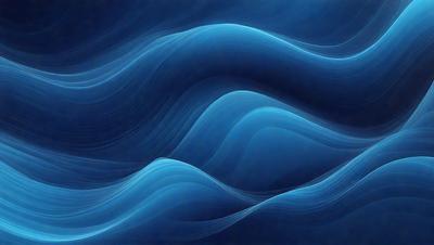 The primary subject of the image is a blue ocean wave. The setting is the ocean, with the wave being the main focus of the image. The visual style is a digital art or illustration, as the wave is depicted in a detailed and artistic manner. The dominant colors are blue and white, creating a serene and calming atmosphere.
