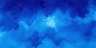 The primary subject of the image is a blue sky filled with clouds. The setting is a night sky, with the clouds creating a beautiful and serene atmosphere. The visual style is a combination of digital art and illustration, creating a unique and artistic representation of the night sky. The dominant colors are blue and white, with the blue sky and white clouds creating a sense of tranquility and calmness.