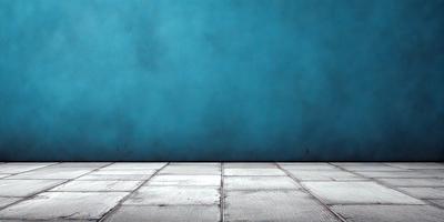 The primary subject of the image is a blue wall. The setting is a room with a blue wall, and the visual style is a photo. The dominant colors are blue and white, creating a calm and serene atmosphere.
