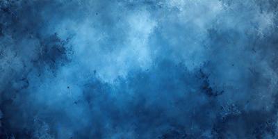 The primary subject of the image is a blue sky with clouds. The setting is a cloudy blue sky, and the visual style is a painting or drawing. The colors and mood are predominantly blue, creating a calm and serene atmosphere.
