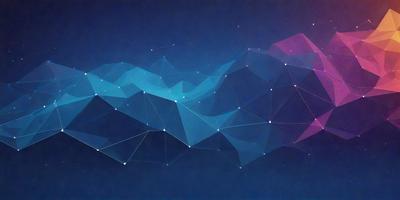 The primary subject of the image is a blue and purple geometric pattern. The setting is a dark blue background, which contrasts with the vibrant colors of the pattern. The visual style appears to be a digital art or illustration, as the pattern is intricate and detailed. The dominant colors are blue and purple, creating a calm and soothing atmosphere.