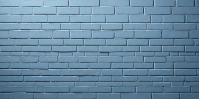 The primary subject of the image is a blue brick wall. The setting is a brick wall, and the visual style is a photo. The dominant colors are blue and white, creating a calm and serene atmosphere.