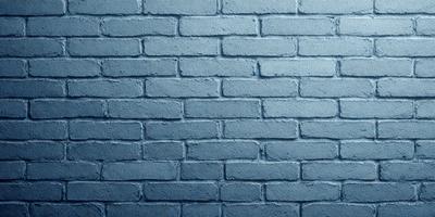 The primary subject of the image is a blue brick wall. The setting is a brick wall, and the visual style is a photo. The dominant colors are blue and gray, creating a calm and serene atmosphere.