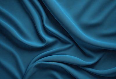 The primary subject of the image is a blue fabric, which is the main object, scene, or focus of the image. The setting or background is a blue cloth, and the visual style is a photo. The dominant colors and overall atmosphere are blue and calm.