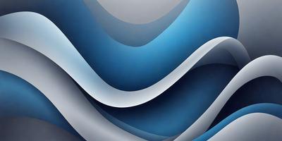 The primary subject of the image is a blue and white wave pattern. The setting is a blue background, and the visual style appears to be a digital art or illustration. The dominant colors are blue and white, creating a calm and serene atmosphere.