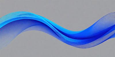 The primary subject of the image is a blue wave, which is the main focus of the scene. The wave is depicted in a digital art style, giving it a modern and visually appealing appearance. The setting is a gray background, which provides a neutral and clean environment for the wave to stand out. The overall atmosphere of the image is calm and serene, with the blue wave representing a sense of tranquility and movement.